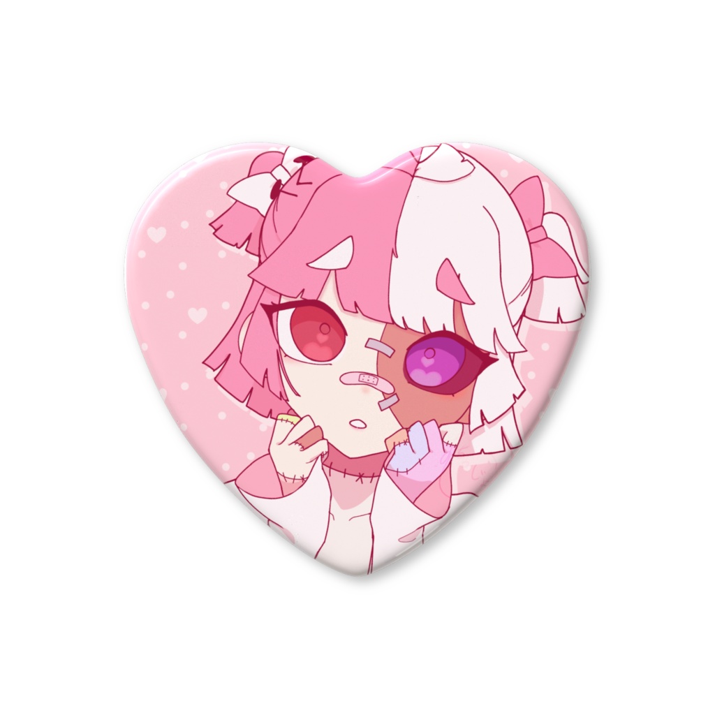 いちごらて無秩序缶バッジ