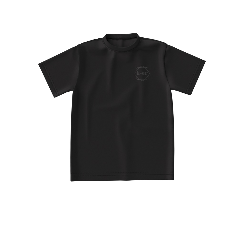 カラフルグラデ(ロゴプラス) ビッグシルエット黒Tシャツ