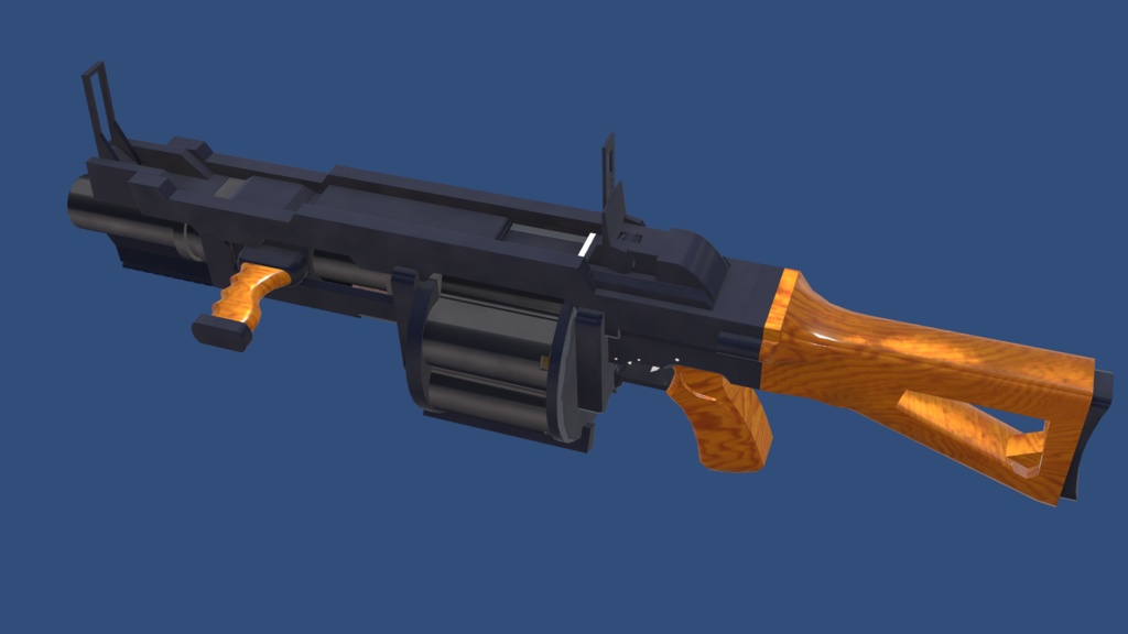 6連回転装GrenadeLauncher【VRChat向け武器/Modular Avatar対応】