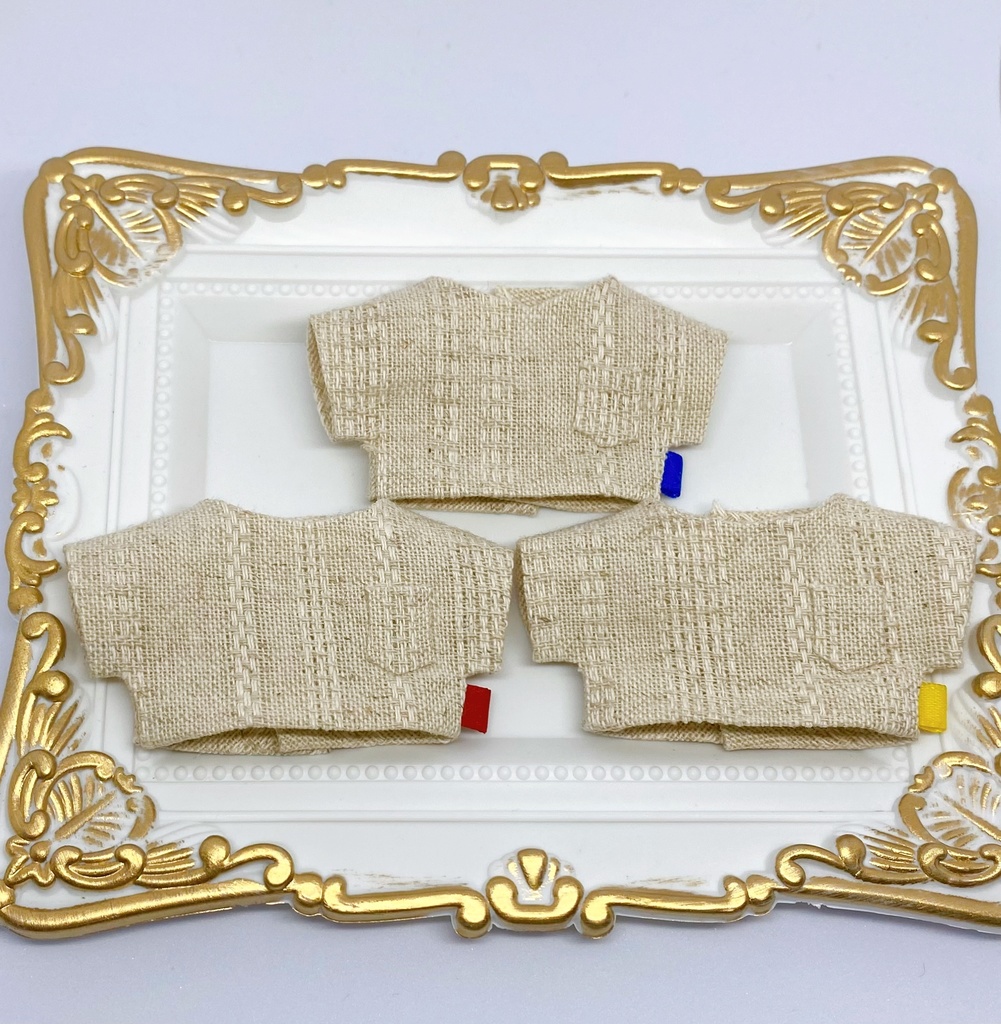 【再頒布】リネンシャツ(ポケット・タグ付き)【10cmぬい/送料別】