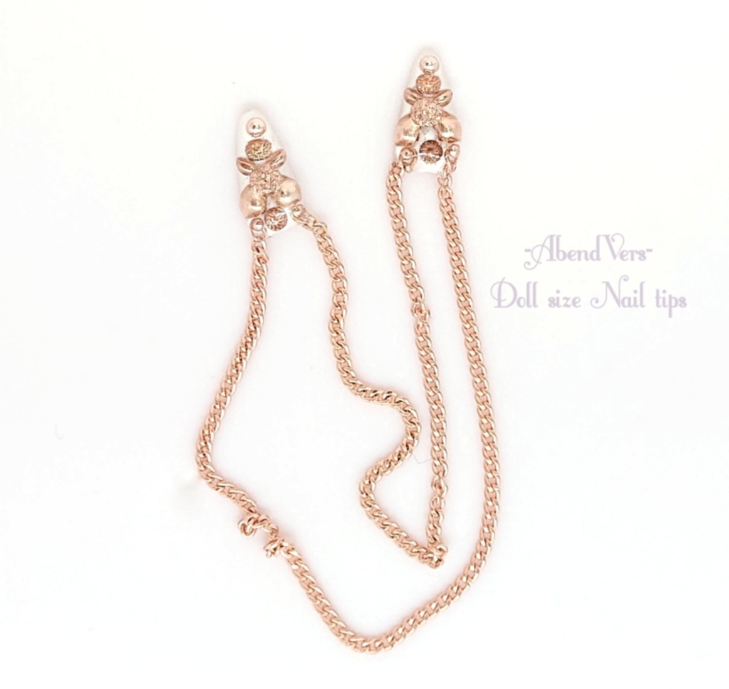 【Gr】ピンクゴールド・リンクネイル(Gr.DDデカハンド)