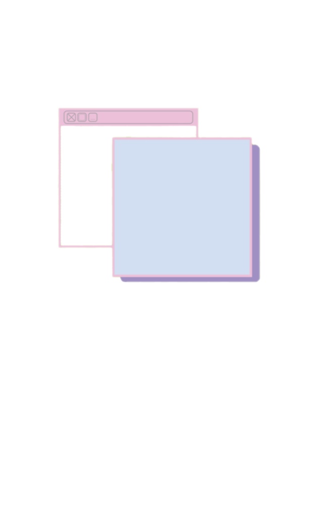 プロフィール素材(デスクトップ風pink&blue)