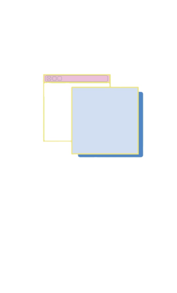 プロフィール素材(デスクトップ風yellow&blue)