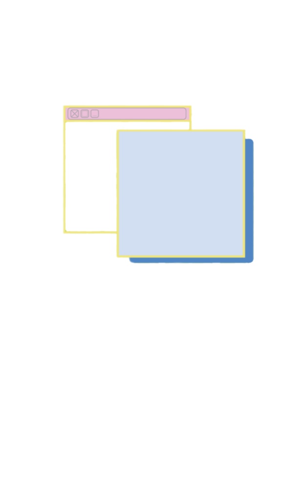 プロフィール素材(デスクトップ風yellow&blue)