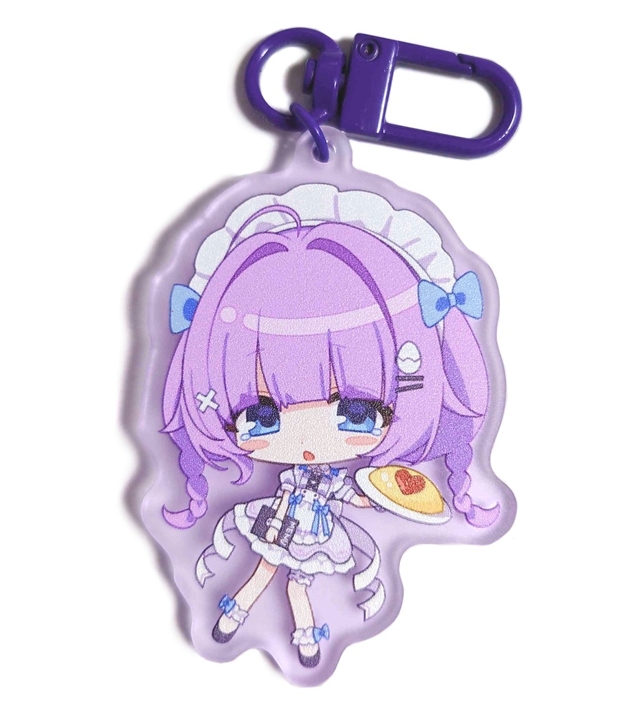 メイド服OC(紫髪)アクリルキーホルダー/5cm<2025>
