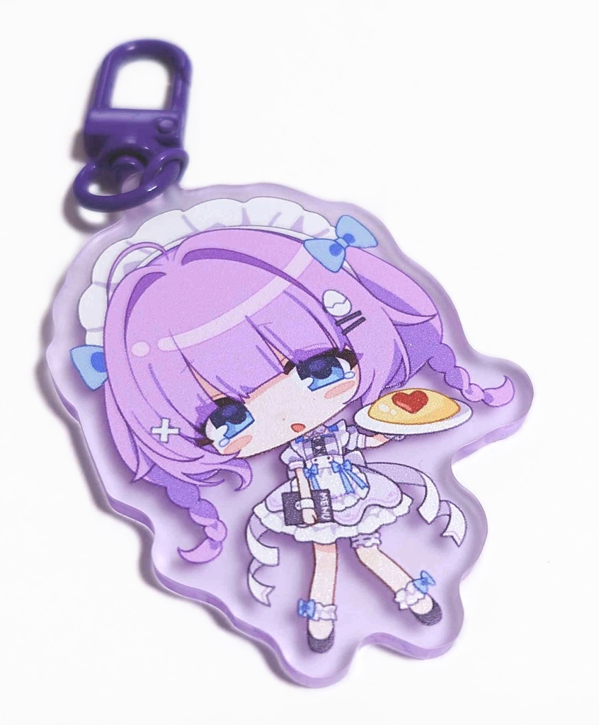 メイド服OC(紫髪)アクリルキーホルダー/5cm<2025>