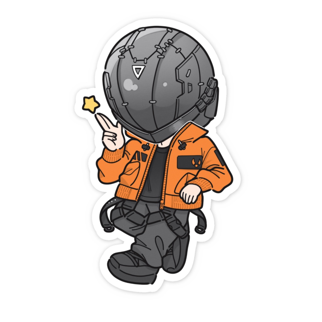 スマホステッカー【ルースリー 橙ver.】