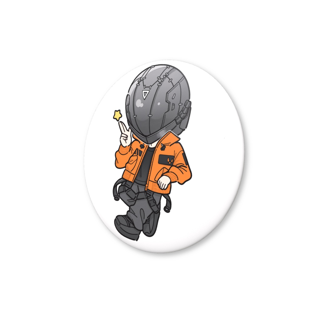 缶バッジ【オレンジ】