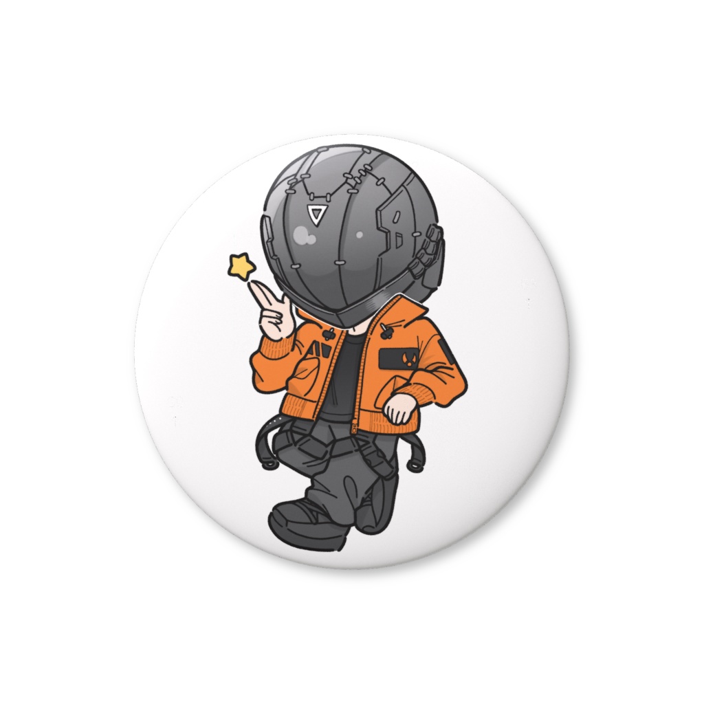 缶バッジ【オレンジ】