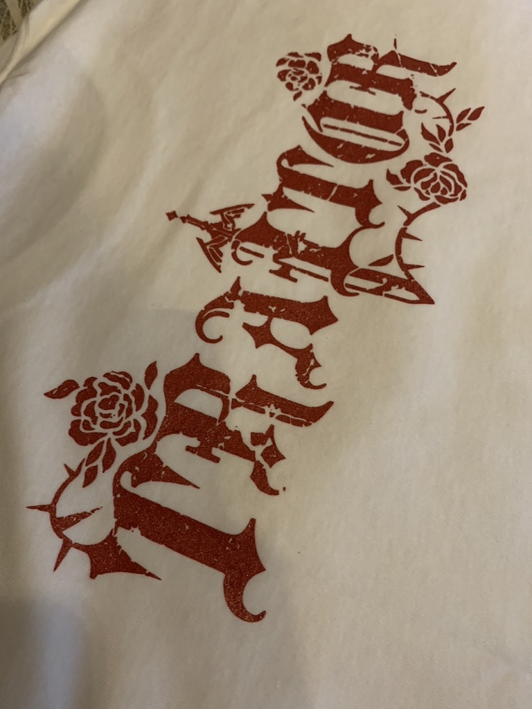 バンドロゴ入りTシャツ(白・黒)