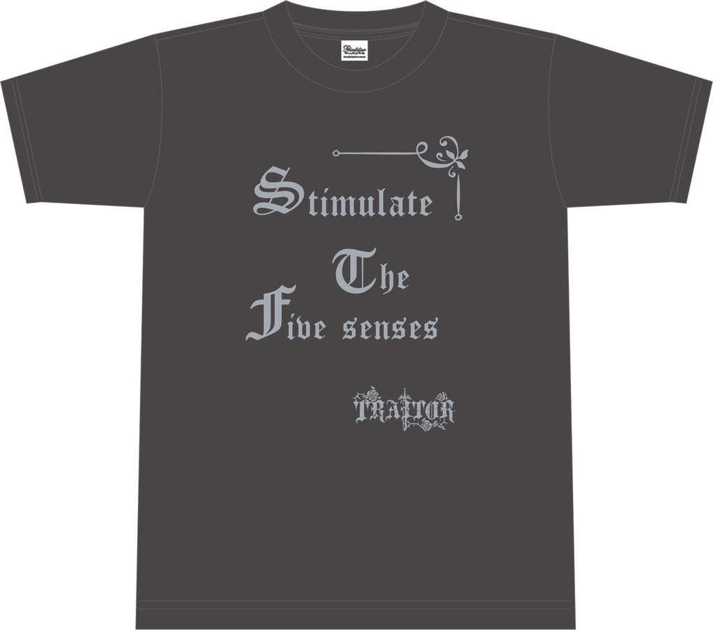 ニューデザイン・バンドロゴ入りTシャツ(チャコールグレー・ワインレッド)