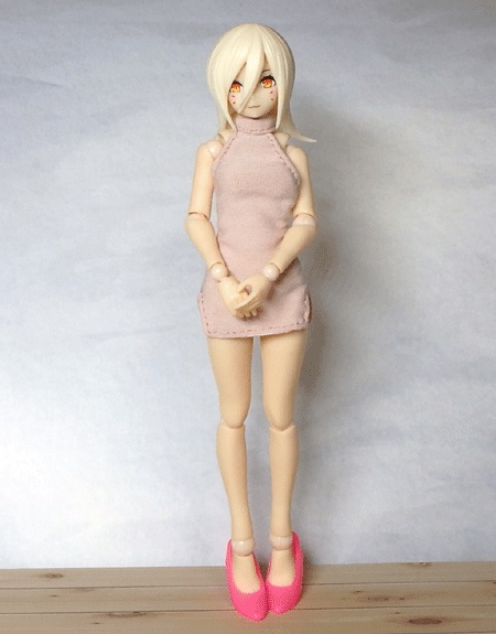 メガミデバイス ホルターネックワンピ(無地・ピンク)