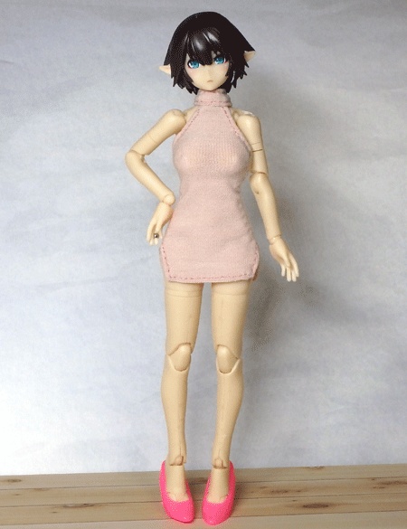 メガミデバイス ホルターネックワンピ(無地・ピンク)