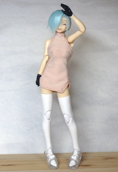 メガミデバイス ホルターネックワンピ(無地・ピンク)