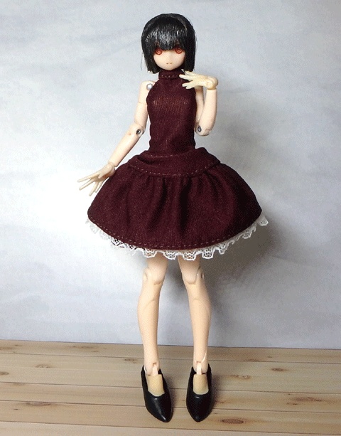 メガミデバイス 赤紫のワンピース&スカート