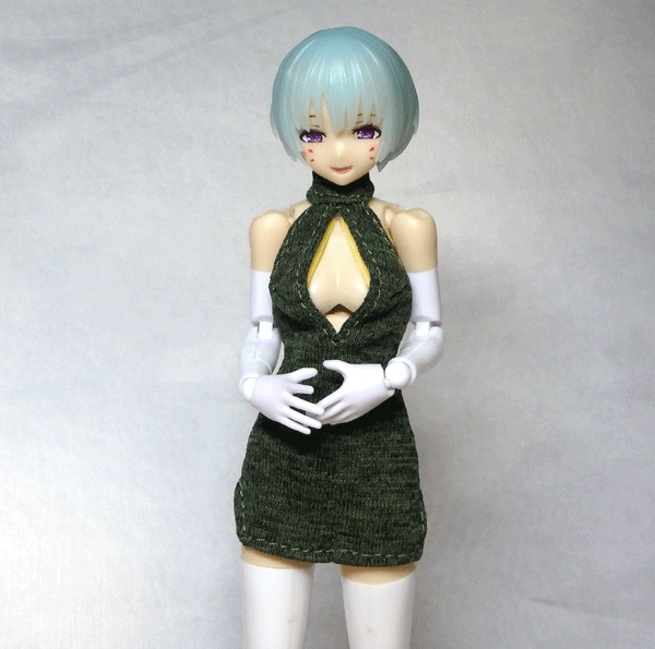 メガミデバイス 胸スリットホルターネックワンピ(緑)