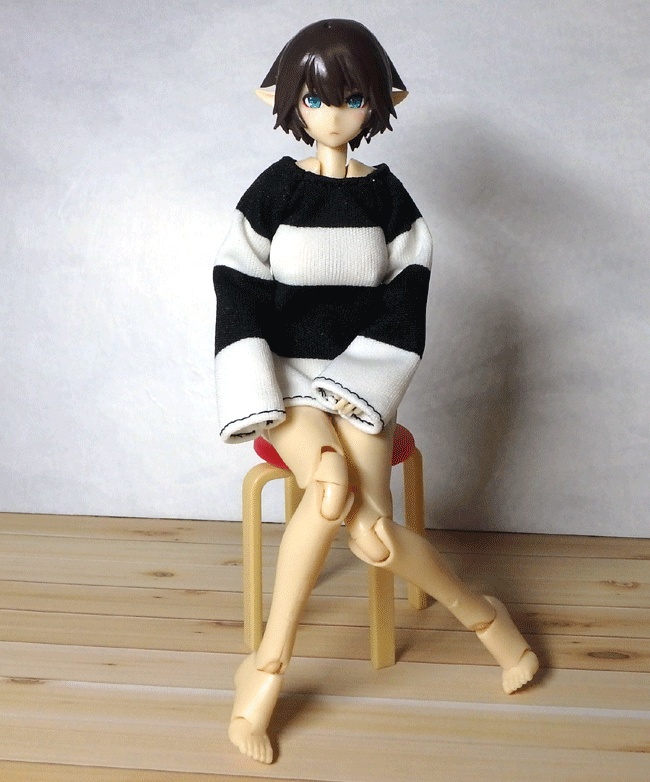 メガミデバイス フレームアームズガール リラックスウェア(ボーダー・白×黒)
