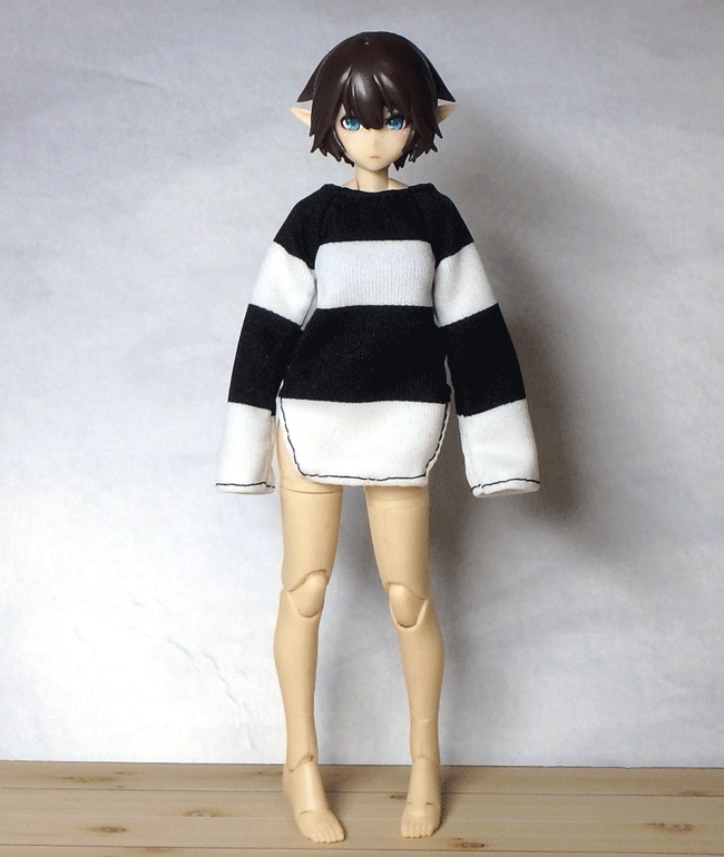 メガミデバイス フレームアームズガール リラックスウェア(ボーダー・白×黒)