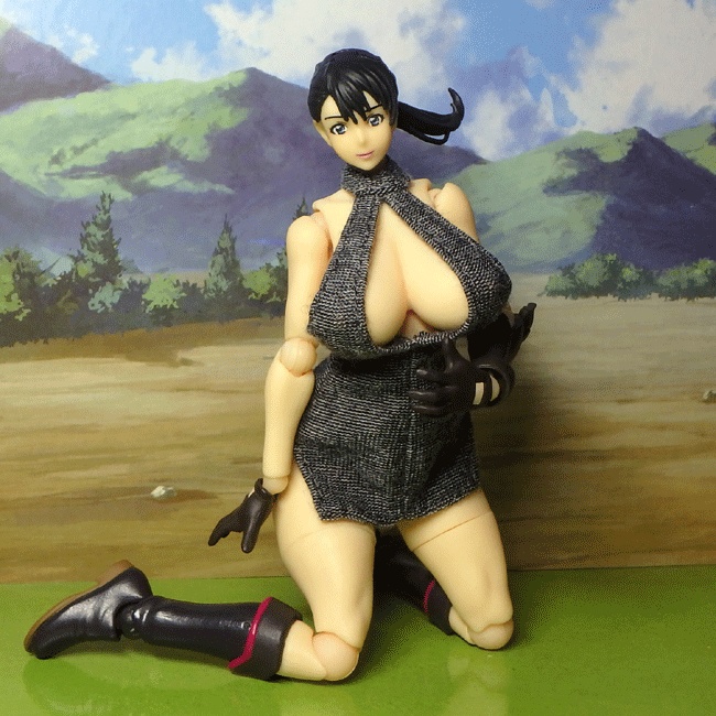 リボルテック・カトレア専用 ホルターネックワンピース(胸スリット)