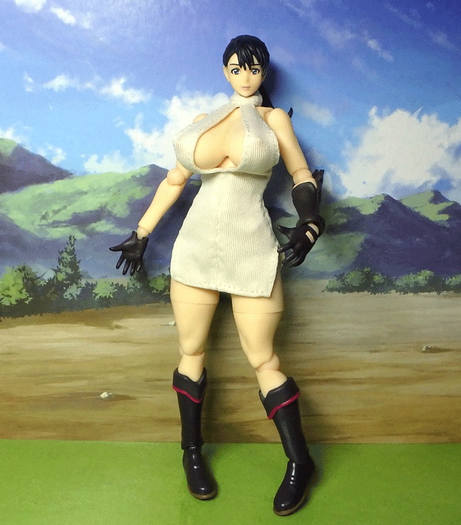 リボルテック・カトレア専用 ホルターネックワンピース(胸スリット)