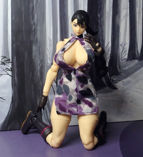 リボルテック・カトレア専用 ホルターネックワンピース(胸スリット)