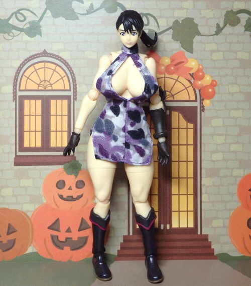 リボルテック・カトレア専用 ホルターネックワンピース(胸スリット)