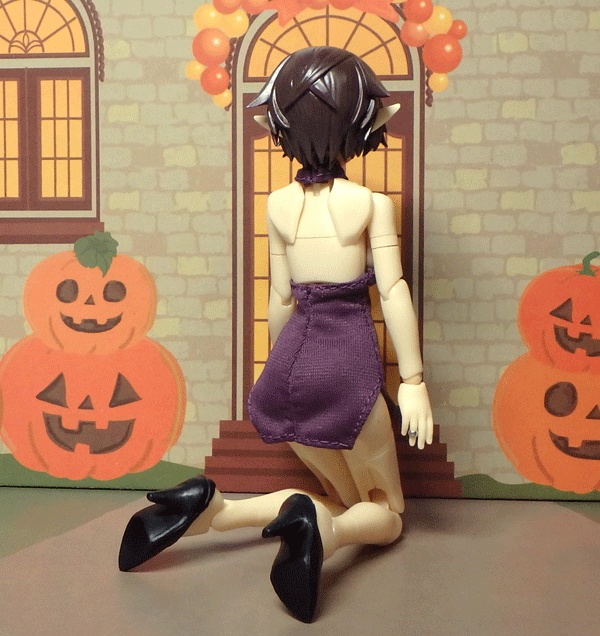 メガミデバイス 胸スリットホルターネックワンピ(紫)