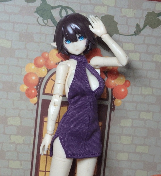 メガミデバイス 胸スリットホルターネックワンピ(紫)