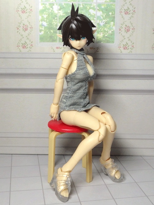 メガミデバイス 胸スリットホルターネックワンピ(グレー)