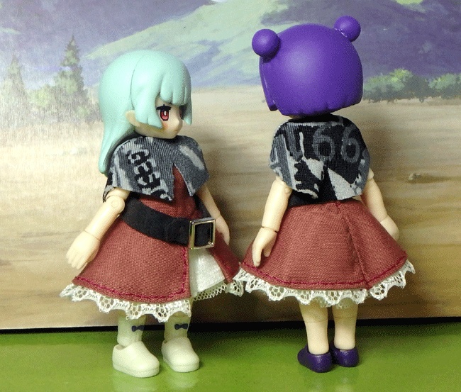 ガシャポンクエスト用 ワンピ&ケープ(赤)