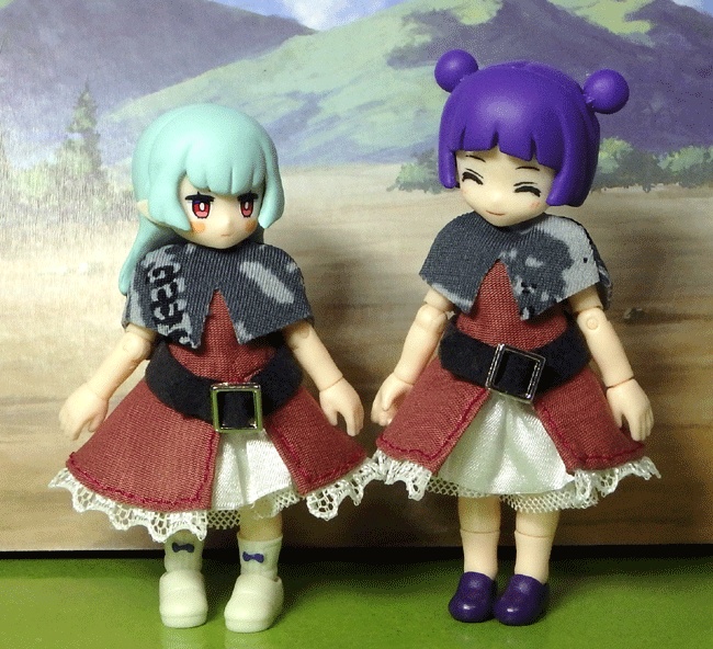ガシャポンクエスト用　ワンピ＆ケープ（赤）