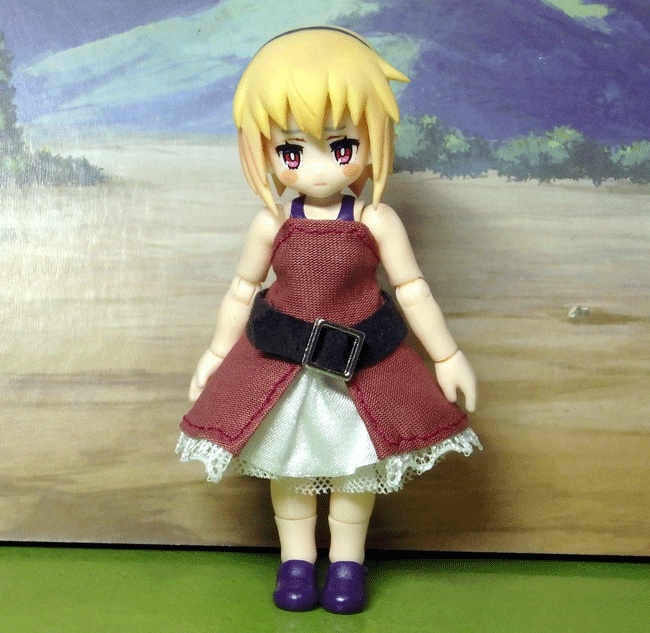 ガシャポンクエスト用 ワンピ&ケープ(赤)