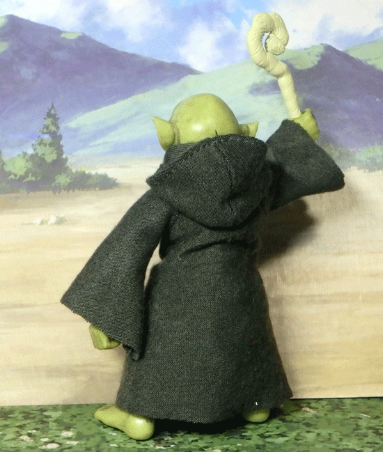 ドリカプのゴブリン(細)用 フード付きローブ