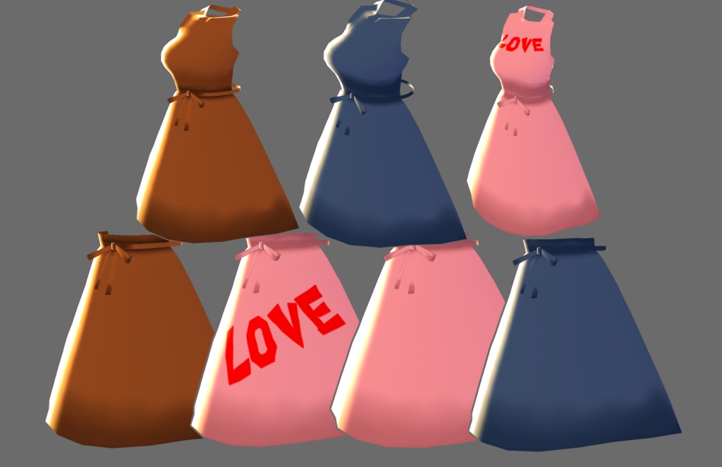 VRoidテクスチャ エプロン&ハーフエプロン