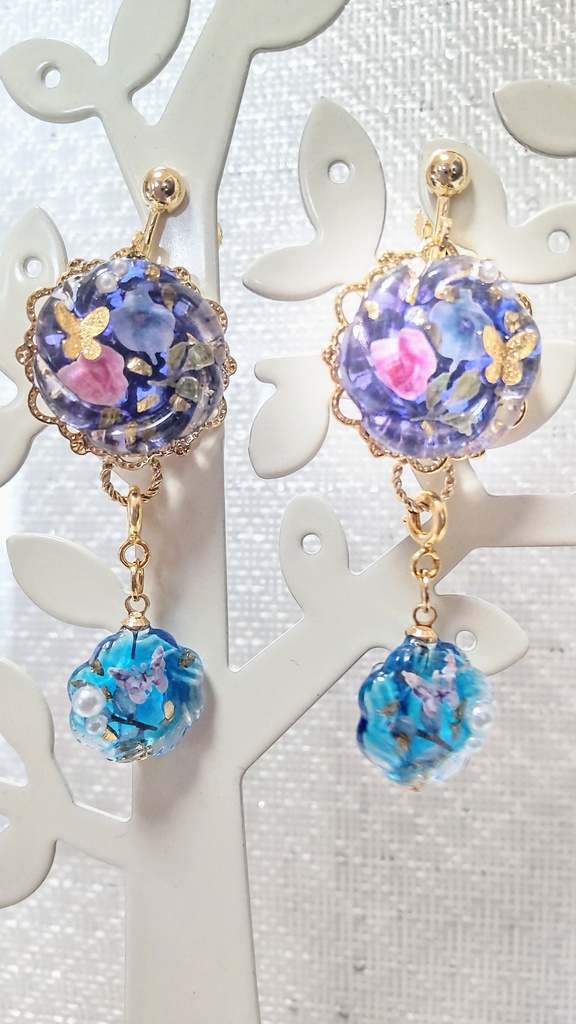 レジン付け替え耳飾り【ピアス/イヤリング】