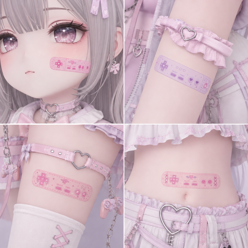 【発売記念セール】【三日間限定50%OFF】ゲームコントローラのヤミカワ絆創膏[VRC想定]