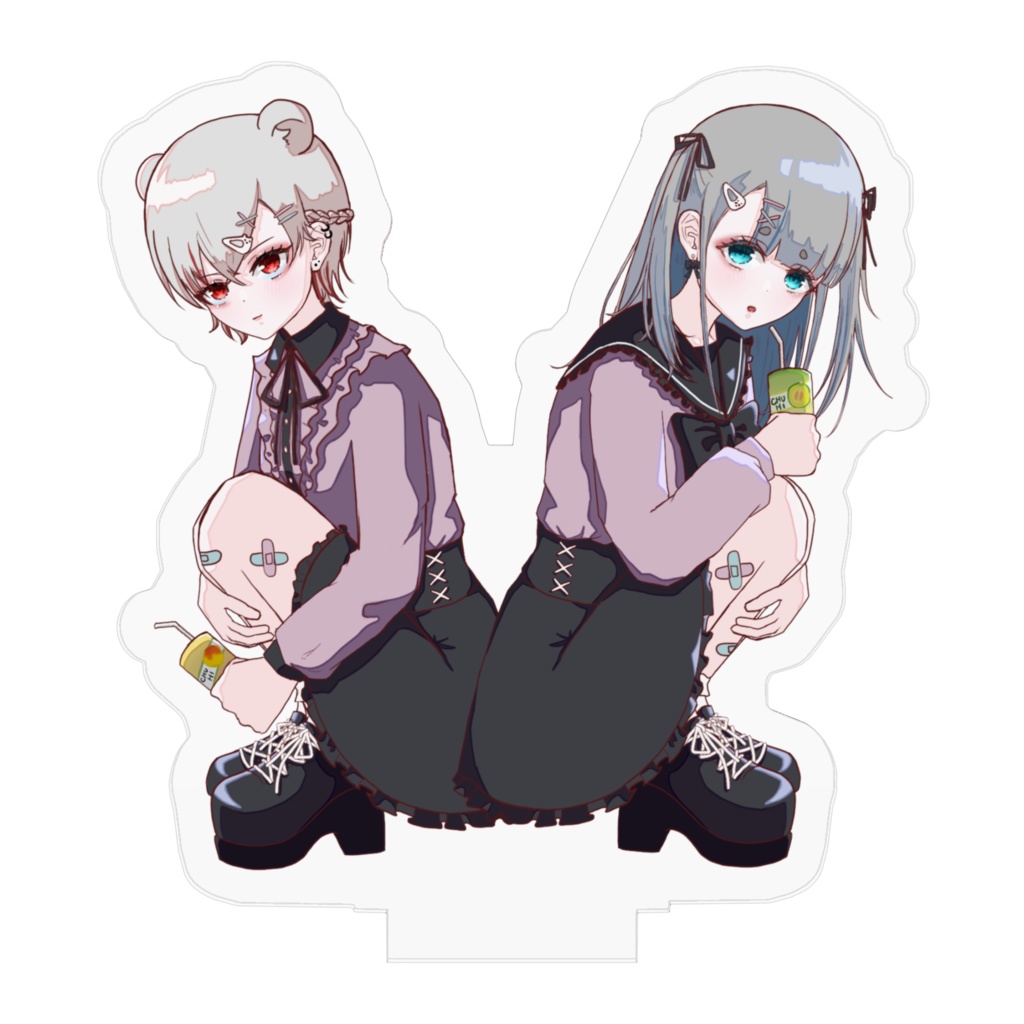 りくしいアクリルフィギュア背合わせ