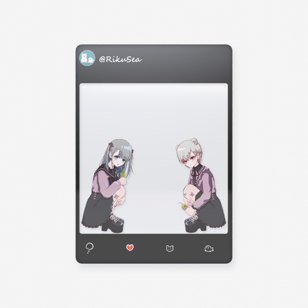 SNS風りくしいお出かけクリアカード