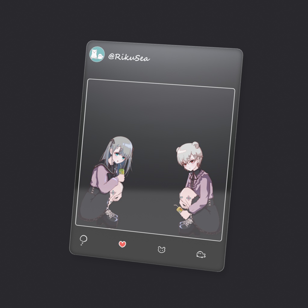 SNS風りくしいお出かけクリアカード