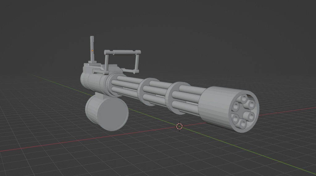 HGプラモデル用 ミニガン 3Dプリンタ用データ