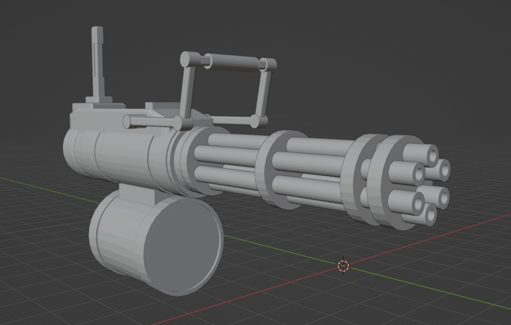 HGプラモデル用 ミニガン 3Dプリンタ用データ