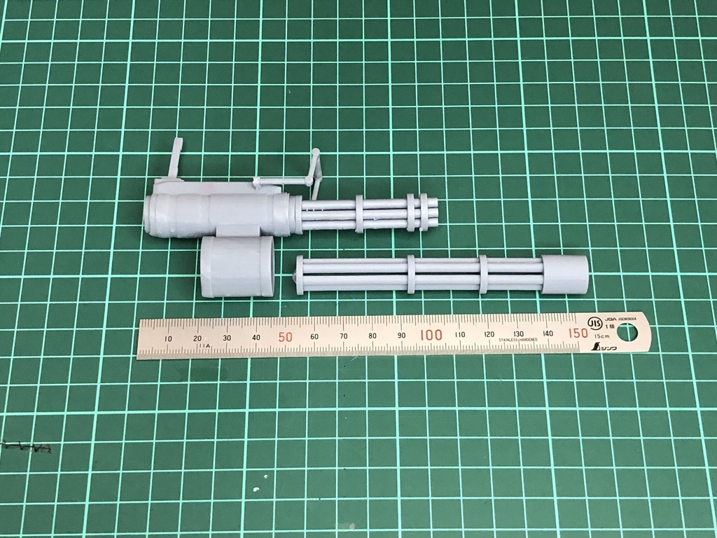 HGプラモデル用 ミニガン 3Dプリンタ用データ