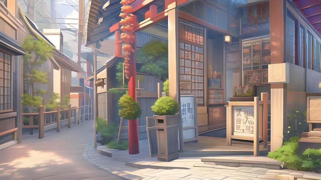 【背景素材】和の小径 ①