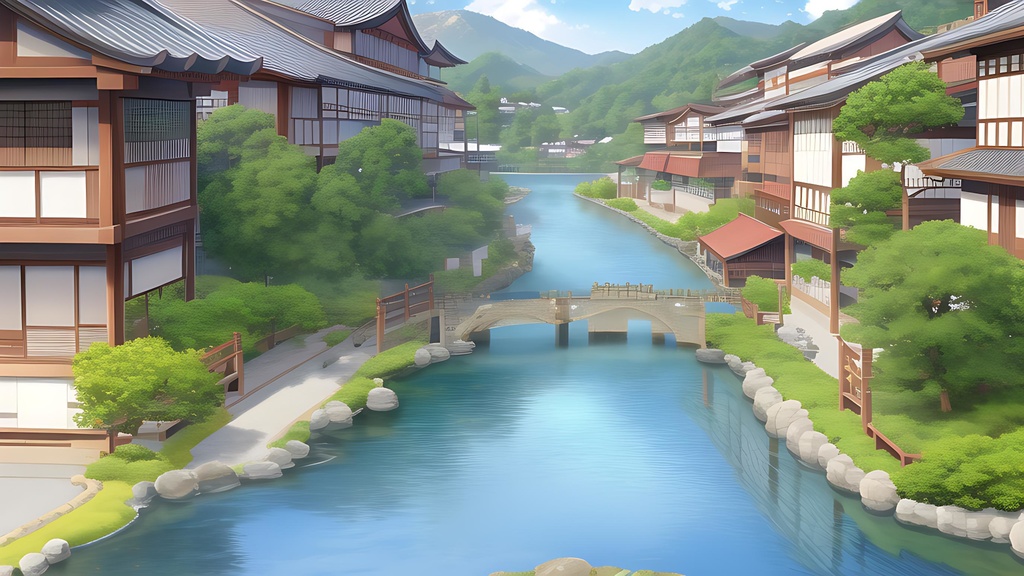 【背景素材】和の小径 ②