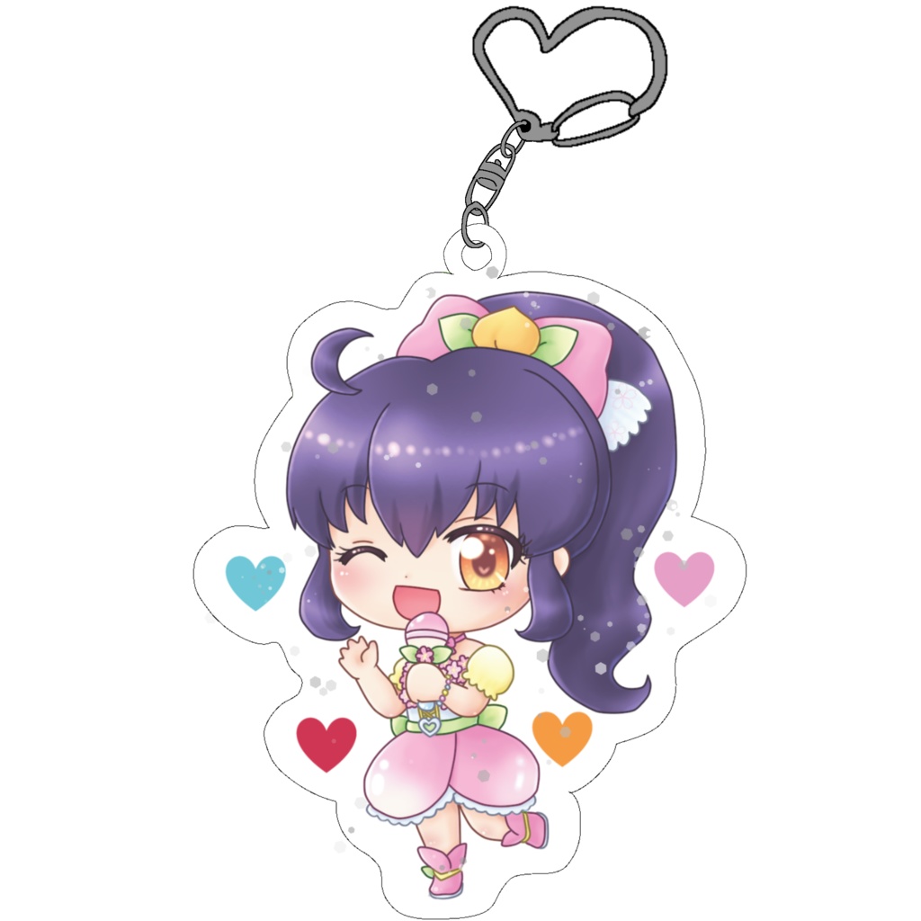 梅咲ゆめか🍑キラキラアクリルキーホルダー(桃片)