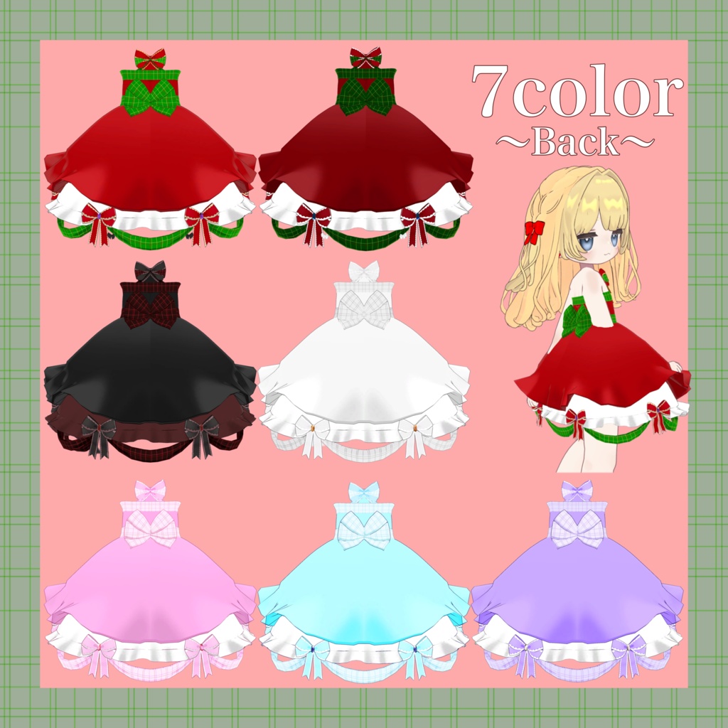 【SALE〜12/25まで】Xmas Ribbon Dress-クリスマスリボンドレス-【キプフェル対応】