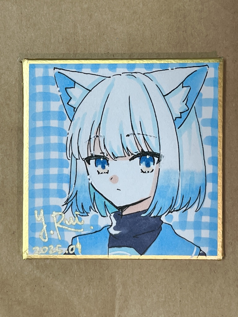 直筆アナログミニ色紙