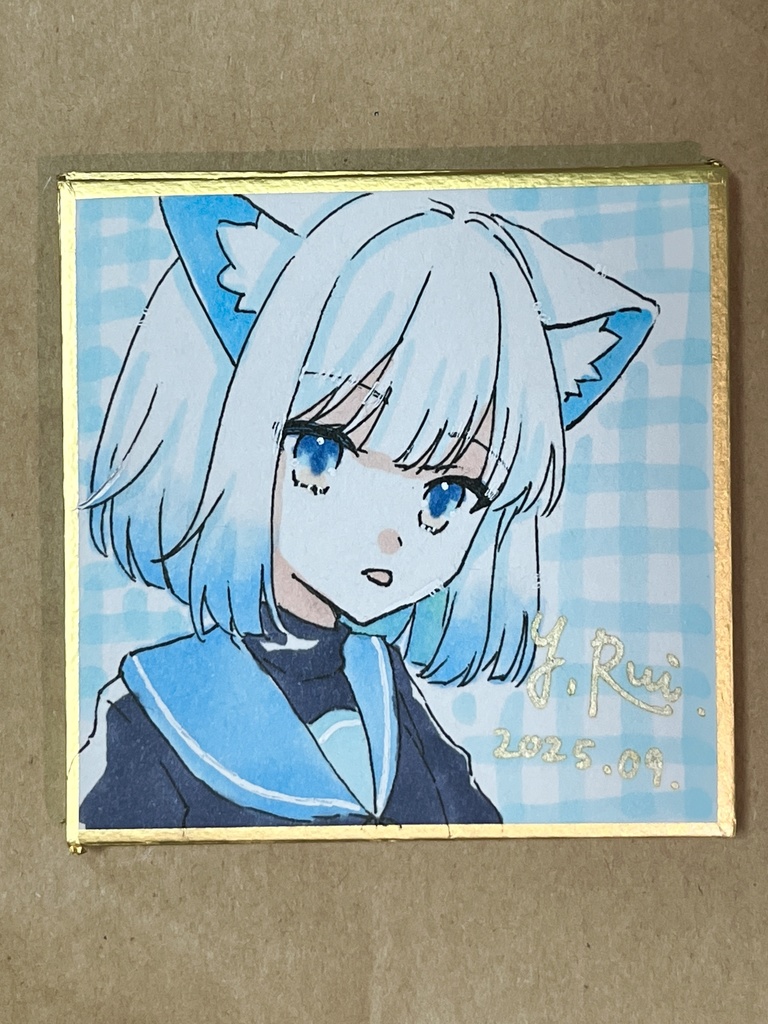 直筆アナログミニ色紙