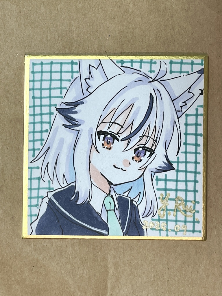 直筆アナログミニ色紙
