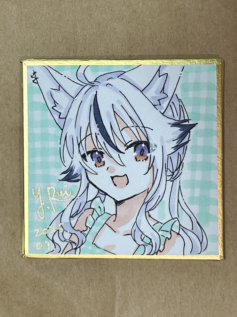 直筆アナログミニ色紙